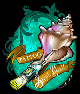 Guell Tattoo Logo